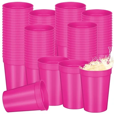 60 Pcs Christmas 12 oz Plastic Stadium Cups Bulk Plastic Cups Reusable Blank ... - Image 1 of 4