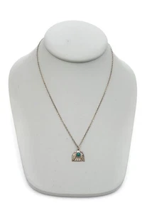 Collar Colgante Vintage Plata Esterlina Turquesa Thunderbird 16" - Imagen 1 de 7