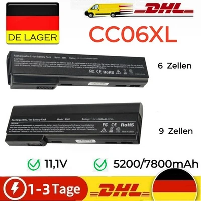 6/9 Zellen AKKU Für HP ProBook 6360b 6560b 6570b EliteBook 8460p 8470p 8560p - Bild 1 von 4