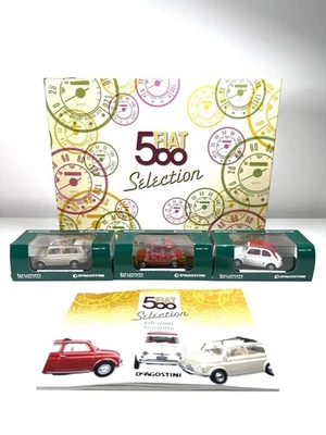FIAT 500 Selection Brumm - 3 Modelli 1:43 - Box Edizione Speciale DeAgostini - Immagine 1 di 4