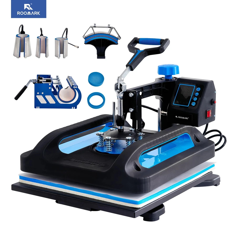 Máquina de Prensa de Calor 15x15 Transferencia de Calor Rotación 360° para Camiseta Sombrero Taza Placa Foto 1 de 4