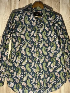 Etro Milano Men’s 39 Medium Paisley All Over Print Long Sleeve Button Up - Picture 1 of 8