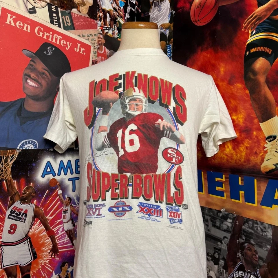 Camiseta de los 80 San Francisco 49ers Joe Montana Super Bowl NFL S-5XL HN4306 Foto 1 de 1