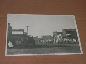 SANTA ROSA NM - 1907-1915 ÄRA POSTKARTE - HAUPTSTRASSE - BAND in PARADE - Bild 1 von 2