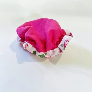 Vintage Doll Pink Bonnet Hat Clothes/Clothing For Strawberry Shortcake-Type Doll - Picture 1 of 6