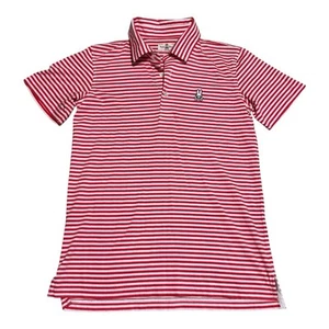 Rare Sample Psycho Bunny Pinstripe Red White Polo Shirt Adult Small - Picture 1 of 6