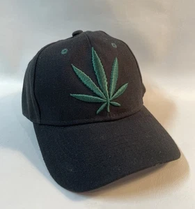 KUNGU Marijuana Cannabis Weed Leaf Snapback Hat Cap Black 4:20 Logo New No Tag - Picture 1 of 7