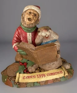 De colección 1995 Cairn Navidad Tom Clark Tim Wolfe Cantando Gnomo y Conejo - Imagen 1 de 11
