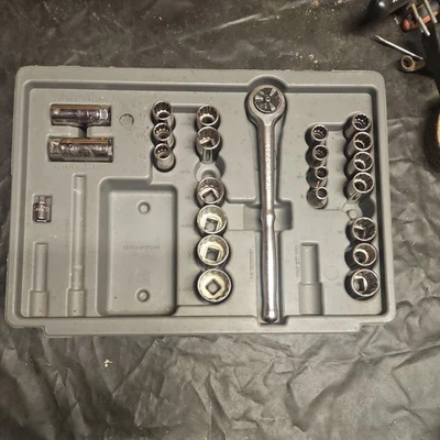 Craftsman  Sockets Ratchet Set 1/2 Rachet  Made In USA.  No organizer  - Image 1 of 3