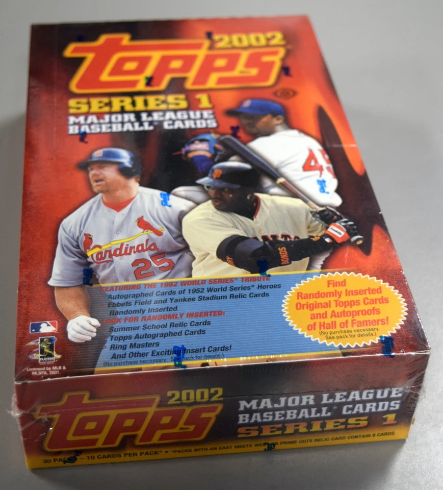 2002 Topps Baseball Series 1 Factory Sealed Wax Box (36 Packs) Hobby Edition - Image 1 of 1