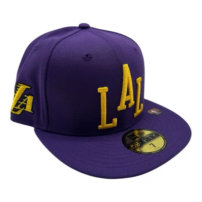 New Era 59Fifty Los Angeles Lakers Hat Cap Sz 7 Purple 2023/24 City Edition NBA - Image 1 of 4