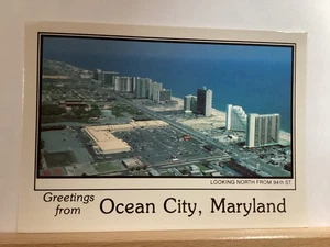 Aerial View Looking North from 94th Street of Ocean City, MD - Vintage Postcard - Picture 1 of 3