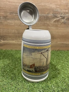 Holsten Rastal Bierkrug 1989 Keramik & Zinn - Beer Stein Germany - Bild 1 von 13