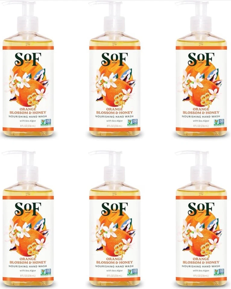 South of France Hand Wash – Orange Blossom Honey – 8 fl oz (236 ml) Pack Of 6 - Image 1 of 3