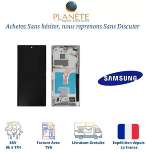 Vollbild montiert auf weißem OLED-Gehäuse für Galaxy S22 Ultra (S908B) - Bild 1 von 1