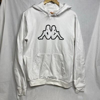 Kappa Men’s Hoodie Pullover sz Large White Athletic Skate Slim Fit classic logo - Image 1 of 4