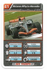 2008 Ace Trumps F1 Formula 1 Playing cards Finnish #E1 Kimi Raikkonen