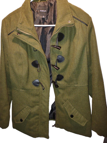 VETEMENTS Giacca donna Rampage in pile verde chiusura con zip frontale taglia M H3