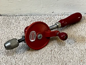 VINTAGE GENKO GERMANY HAND DRILL RED EGGBEATER STYLE - Picture 1 of 12