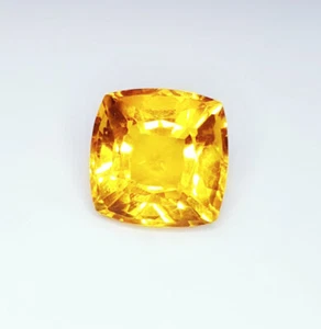 Cojín de piedras preciosas sueltas sin tratar 8-10 quilates con certificación citrino amarillo W06 - Imagen 1 de 11