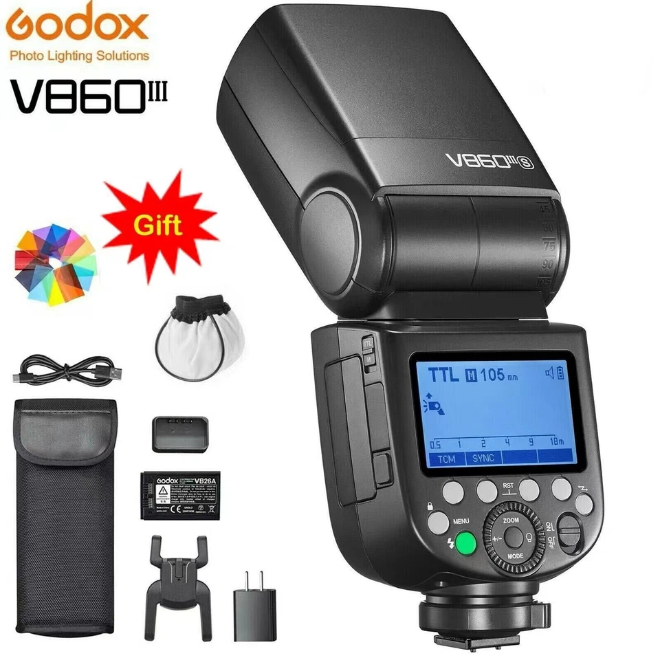 Godox V860III-S Wireless Camera Flash Speedlite 2.4G TTL Li-ion Battery for Sony - Image 1 of 4