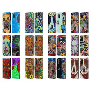 OFFICIAL MAD DOG ART GALLERY DOGS 2 LEATHER BOOK CASE FOR SAMSUNG PHONES 1 - Picture 1 of 18