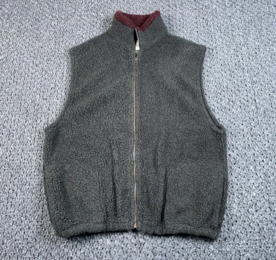 VTG Field & Stream Fleece Zip Up Vest Adult Large Dark Gray Outdoor Hiking - Image 1 of 4