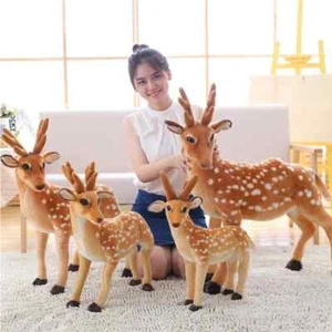 New 50/60/75/90cm Stuffed Plush Deer Toy Kids Doll Toy Children's Birthday Gifts - Picture 1 of 22