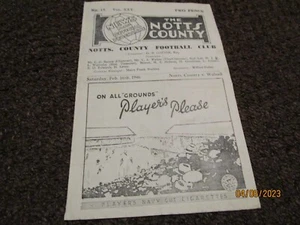 NOTTS COUNTY v WALSALL 1945/6 DIVISION 3 (SOUTH) CUP FEBRUARY 16th - Picture 1 of 1