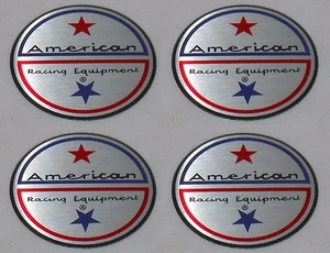 4 - AMERICAN RACING WHEEL RIM CENTER CAP STICKER LOGO 1-3/4" / 1.75" / 44mm DIA - Picture 1 of 1