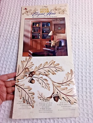 Vtg Plaid Elegant Home Colorized Laser Stencil System Oak Leaves & Acorns NEW - Image 1 of 4