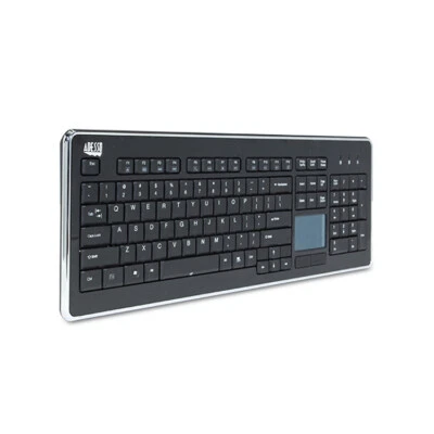 Adesso WKB-4400UB 2.4 RF Wireless Glidepoint TouchPad 104Key Keyboard Multimedia - Image 1 of 4