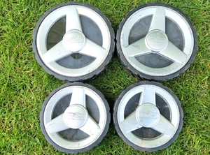 Florabest FBM450 B2 Wheels Set x4 For Briggs & Stratton Petrol Lawn Mower - Picture 1 of 5