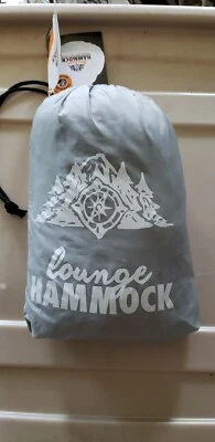 Hamaca de salón portátil gris Foto 1 de 4