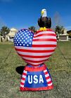 Independence Day Heart Eagle Sign Airblown Inflatable 4Th Of July Patriotic Deco