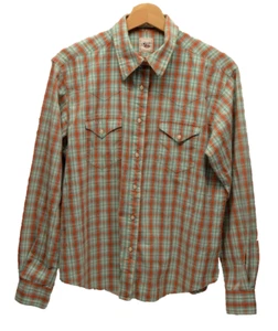 Cruel Girl Cowboy Core Pearl Snap Shirt L Plaid Western Wear Cowgirl Long Sleeve - Picture 1 of 12