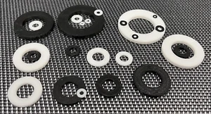 ISO7089 Plastic washer flat M1.6 M2.5 M2 M3 M4 M5 M6 M8 M10 M12 M16 M20 BLK, WH - Picture 1 of 7