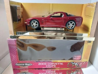 Ertl American Muscle 2003 Anniv. Red Corvette Coupe 1:18 Hobby Edition in sca... - Immagine 1 di 4