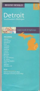 Detroit Southeastern Michigan Map Rand McNally Folded Map 2002 - Imagen 1 de 4