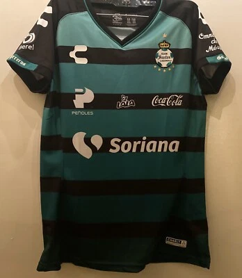 Camiseta visitante Charly Santos Laguna Club para mujer temporada 2018/19 verde/negro Foto 1 de 4