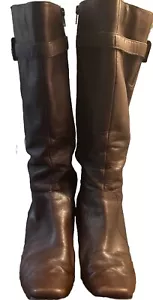 ANNE KLIEN Botas Marrón Tacón Hasta la Rodilla 8M Mujer’s - Imagen 1 de 4