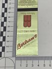 Vintage Matchbook Cover   Bertram?S On The Mall   Miami,Florida  Gmg Midway Mall