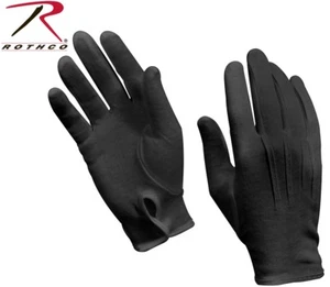 Black Military Cotton Dress Gloves Band Gloves Parade Gloves Waiter Gloves 44410