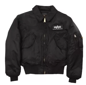 Mens Alpha industries CWU 45/P Black jacket - Picture 1 of 2