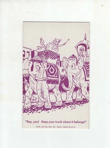1948 Risque Joke Cartoon Gag Gift Card Made by Exhibit Supply Co Chicago - #20 - Picture 1 of 1