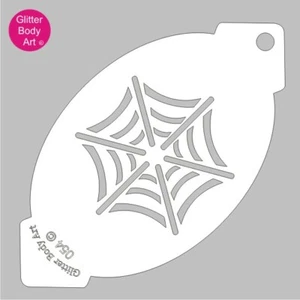 Spider Web Face Painting Stencil - Spiderman Web 054 - Face Painting Template - Picture 1 of 2
