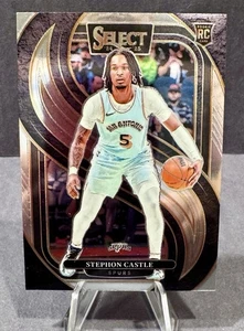 2024-25 Panini Select Stephon Castle Rookie Premier Level #175 Base RC Spurs - Picture 1 of 2