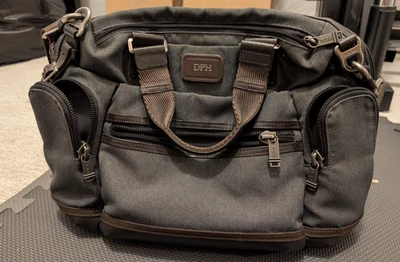 GENIUNE Tumi Alpha Bravo Brooks Slim Anthracite Grey Briefcase Messenger Bag - Image 1 of 4