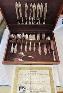 Cubiertos de plata Oneida Wm A Rogers superpuestos condesa I baronesa 1929 certificado de autenticidad - Imagen 1 de 11