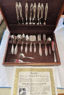 Oneida Vtg. Flatware Wm A Rogers Overlaid Countess I  Baroness Silverplate 1929 - Image 1 of 4